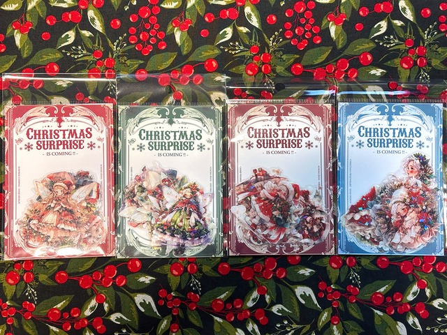 クリスマスな少女たちのホログラムPETシールセット　10枚入り　圣诞惊喜降临（Christmas Surprise Arrives）シリーズ[YJ-22s]