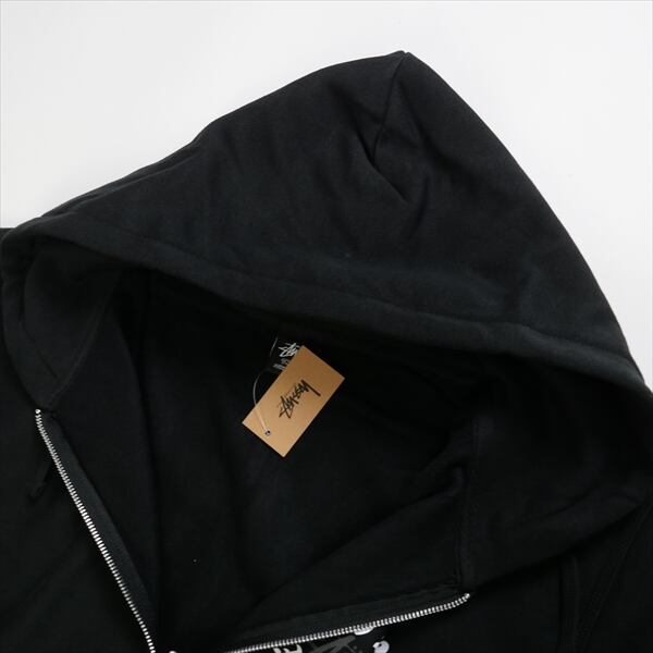 SizeM STUSSY ステューシー ×BORN X RAISED LOGO ZIP HOODIE Black