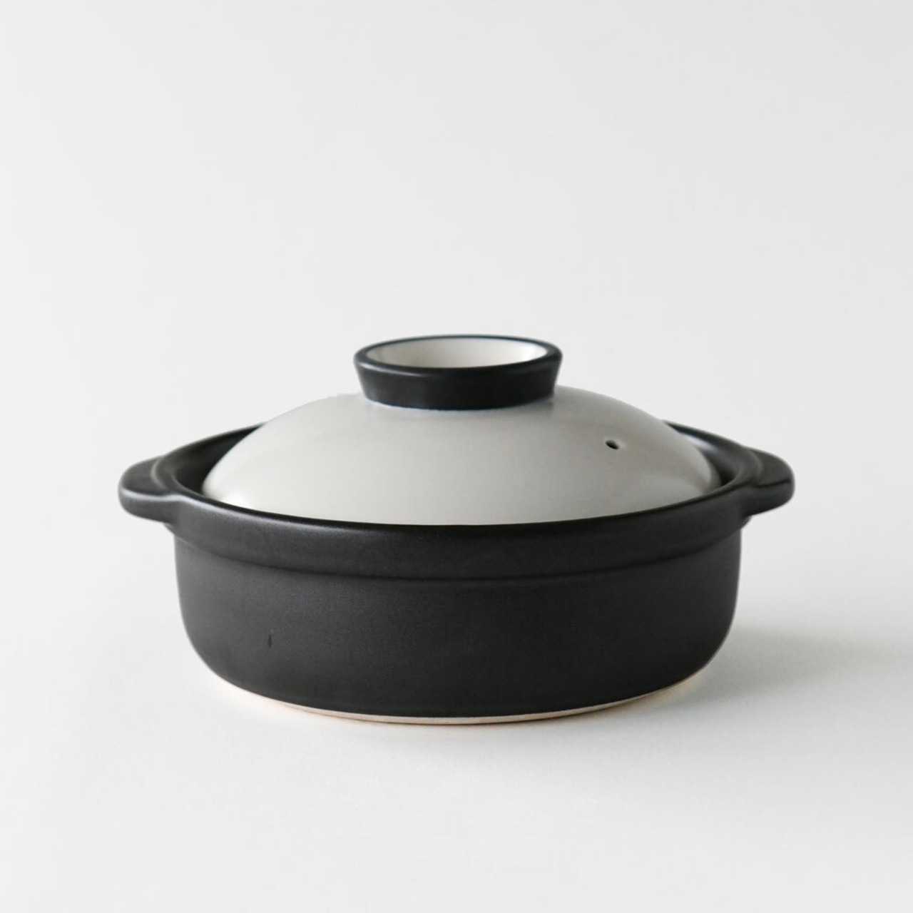 直火専用 宴 ﾎﾜｲﾄ/ﾌﾞﾗｯｸ 6号 鍋  1人用 美濃焼 日本製 おしゃれ