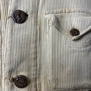 vintage 1940~50’s french white pique work jacket
