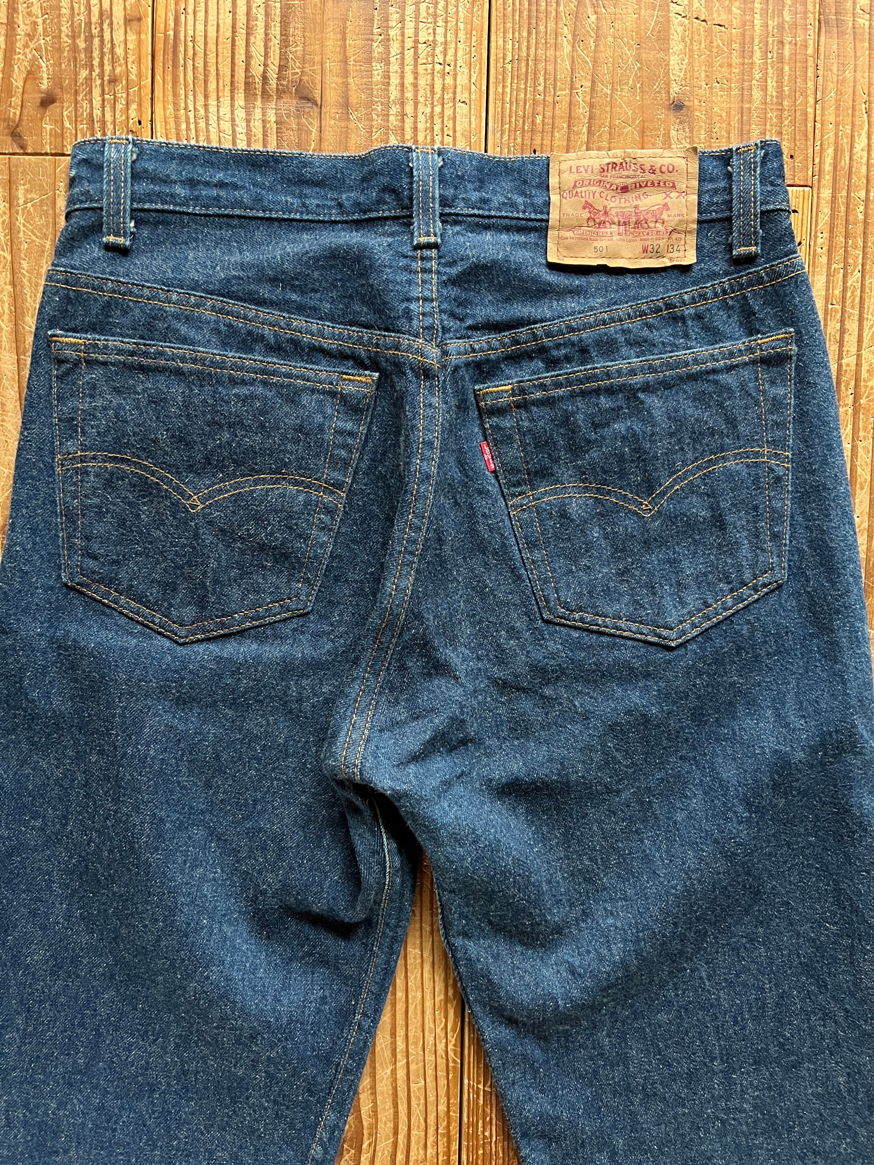 80's Levi's 501 デニムパンツ 濃紺 表記(32ｘ34) USA製