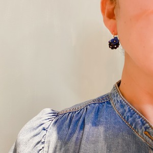 【簡単キット】¥2,750→¥2,200アナベルピアス•イヤリング(花色ラベンダー＆パープル）