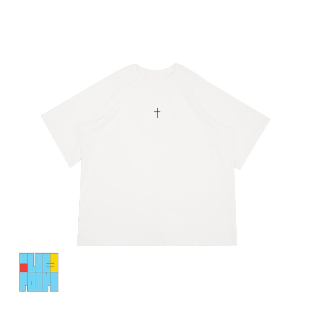 【 十字架 Tシャツ 】 cross embroidery Tee shirt - white, black / ワン ...
