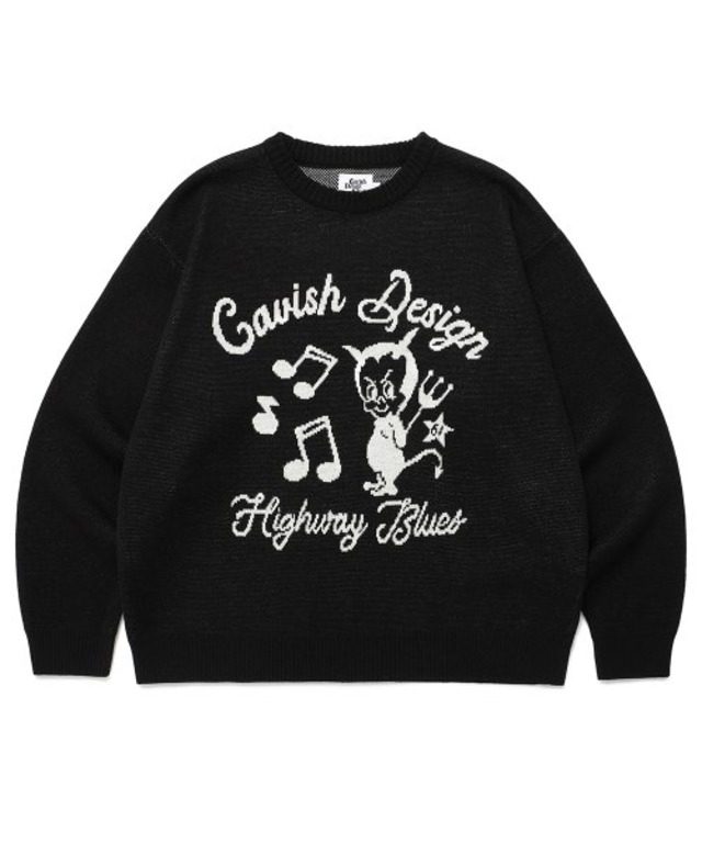 [CAVISH] 61ROAD KNIT SWEATER BLUE(CV2ESUK600A)