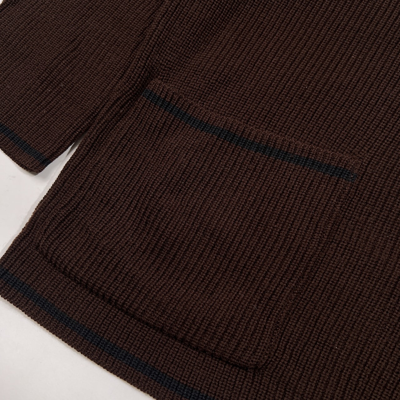 90s イタリア製 KRIZIA UOMO クリツィア ウォモ ジップアップ リブ ウールニット ジャケット カーディガン サイズ L /メンズ/ブラウン/ビンテージ