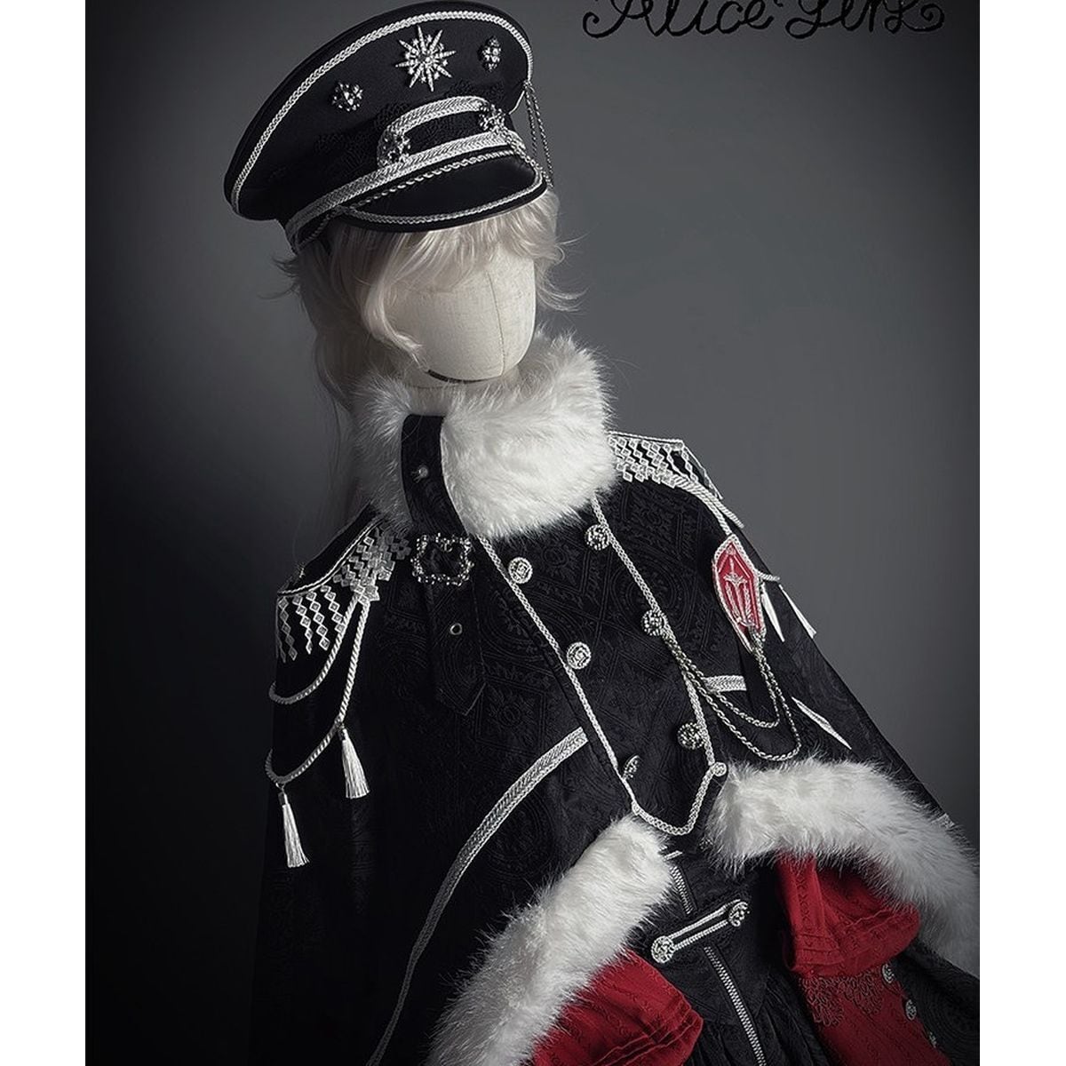 近衛聖騎士・スノーケープ・ミリタリー軍服ロリータセット：帽子