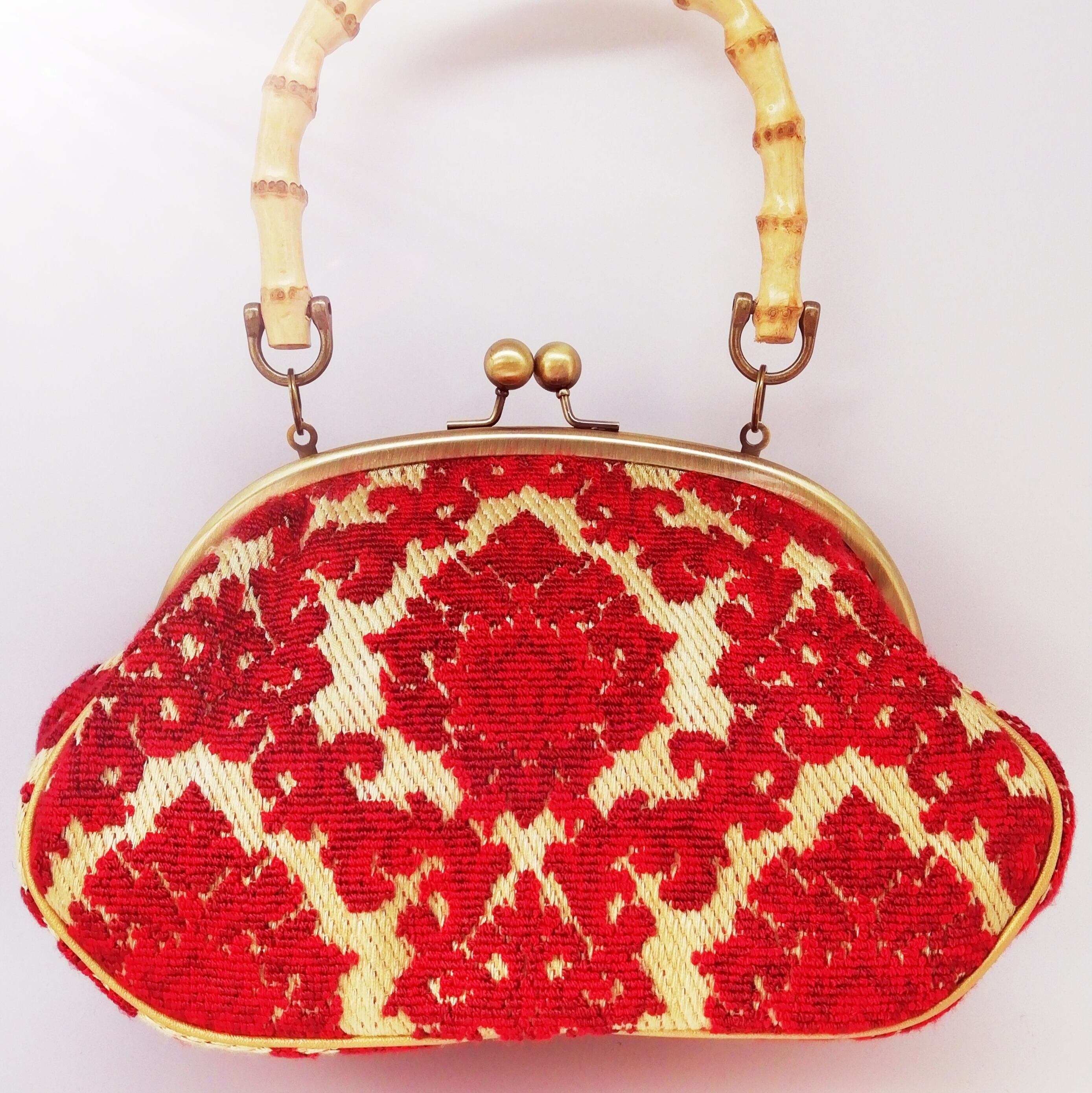 昭和レトロ ダマリスク 2Wayスマホショルダー | ポルトフォイ ーがま口