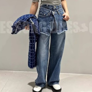 jeans skirt  docking pants　2litr02811