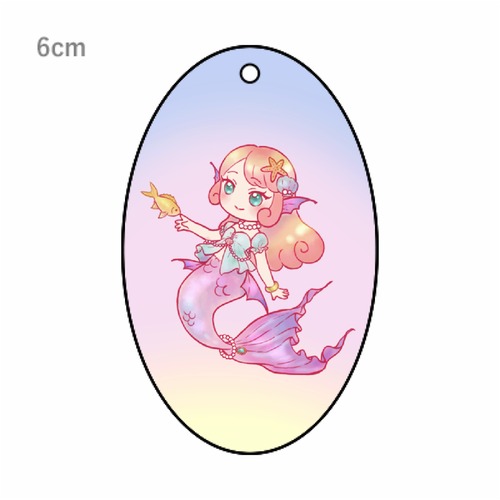 マーメイドちゃんキーホルダー　オーロラアクリル