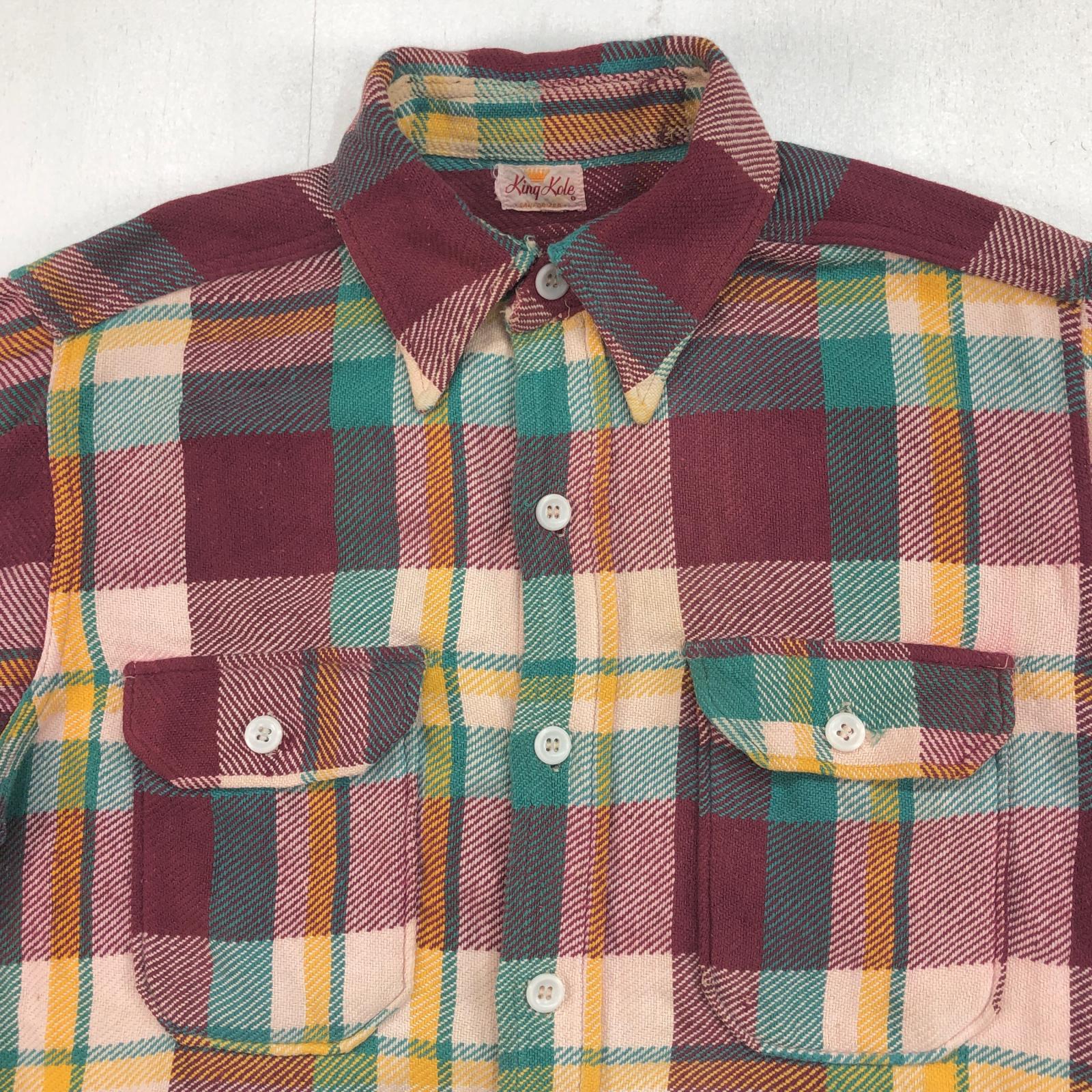 KING KOLE キングコール 50- 60年代 コットン ヘビーネル パイルネル KING KOLE キングコール 50- 60年代 コットン ヘビーネル パイルネル