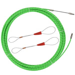 【数量限り】【LCYOUTH】通線 入線専用ワイヤー 通線工具 スチールワイヤー ロッド径 4.5mm (30m グリーン)