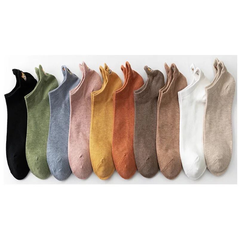 かかと猫さん靴下10色組セット