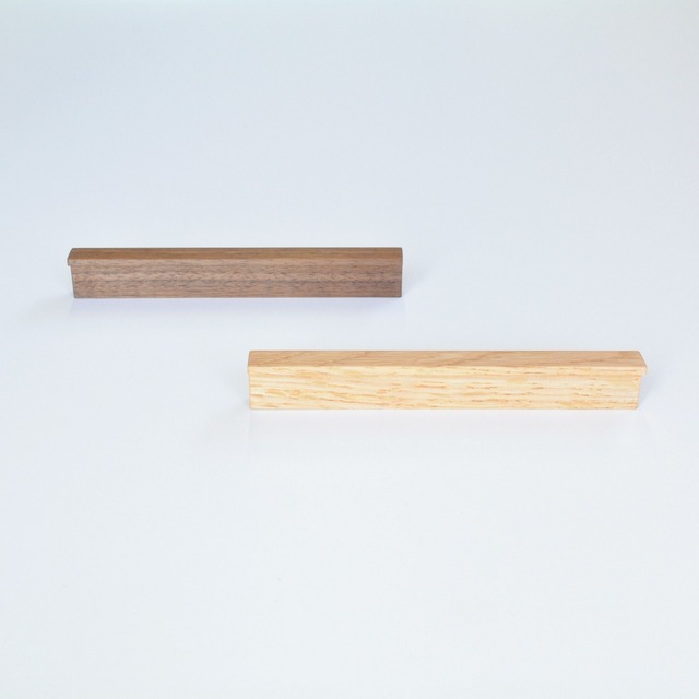 バー取っ手｜type2【木製取っ手】天然木 無垢ナラ材・ウォールナット材 つまみ ノブ ハンドル 日本の職人造り
