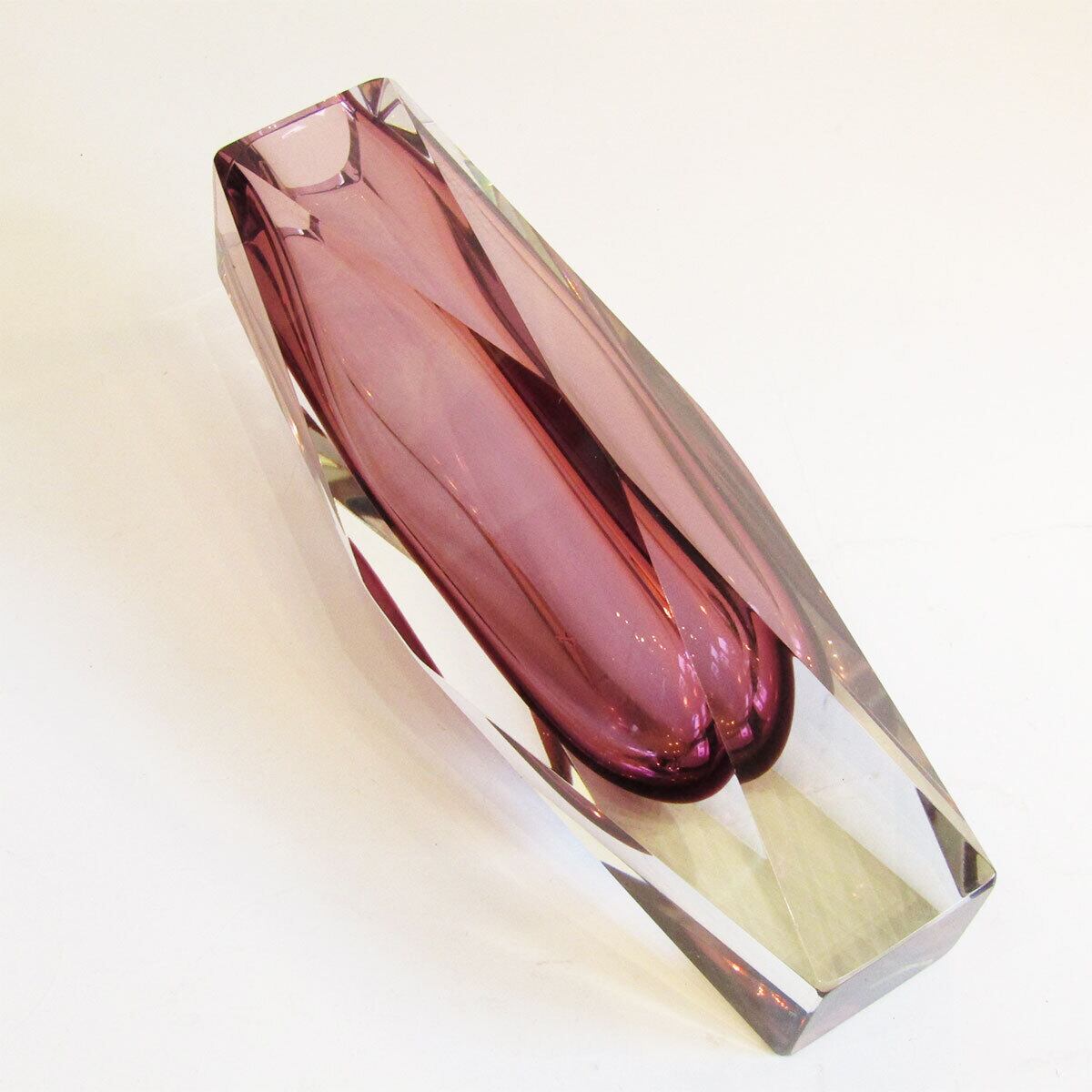 Vintage Italy Mandruzzato NURANO art glass flower vase | PANIC ART