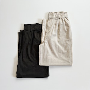 Cotton linen straight pants (kinari)