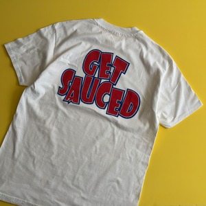 -USED- HEINZ 57 STEAK SAUCE T-SHIRTS -WHITE- [Lサイズ相当]