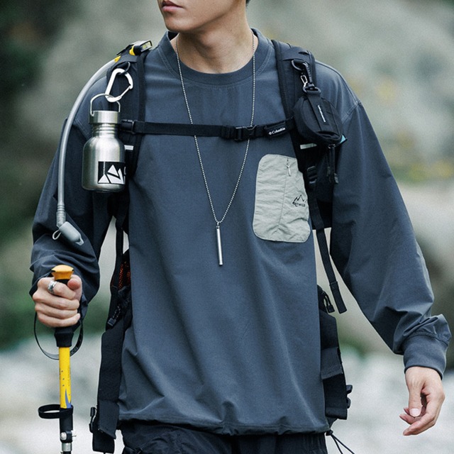 コントラストカラーポケットTシャツ 1color N00214