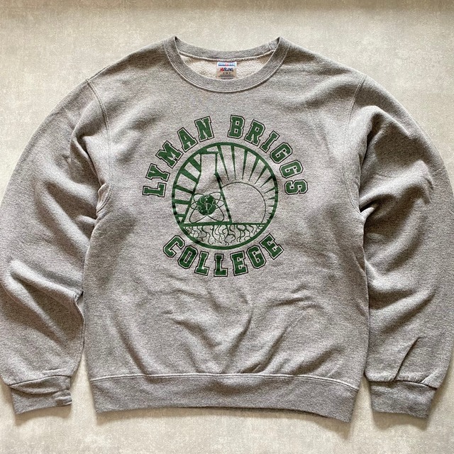 made in HONDURAS LYMAN BRIGGS JARZEES cotton Sweat shirt{ホンジュラス製　LYMAN BRIGGS ジャージーズ　コットンスエット　トレーナー　古着　ユニセックス　USED }