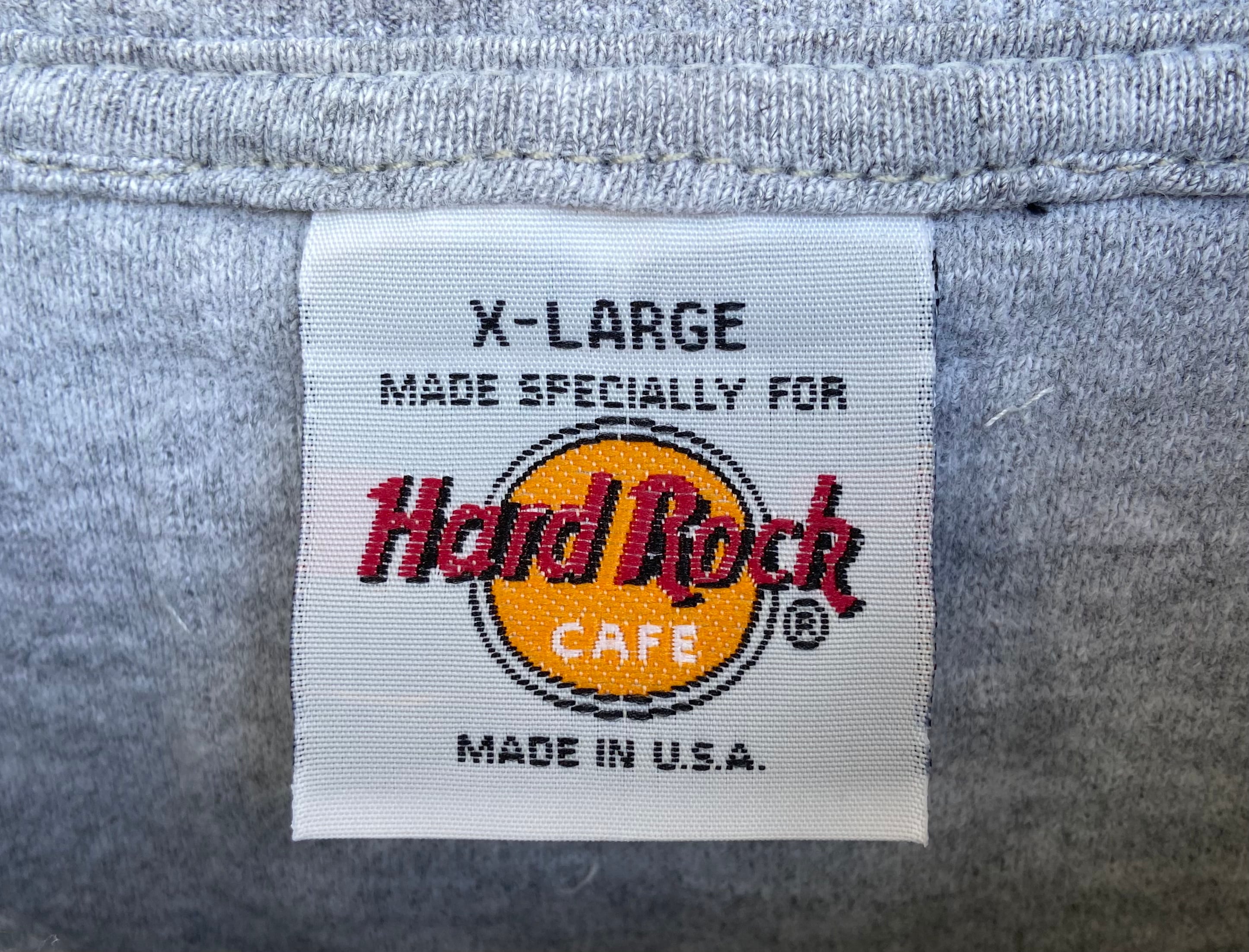 USA製 Hard Rock Cafe/ハードロックカフェ 刺繍スウェットグレー 紫
