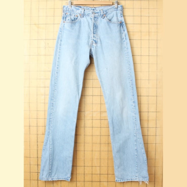 90s USA製 Levis 501 リーバイス ブルー ジーンズ リメイク