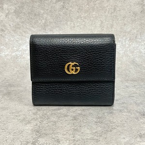 GUCCI グッチ マーモント 3つ折り財布 ブラック 5684-202203