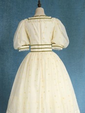 【0067】Green Ribbon Frill Princess Short Sleeve Dress