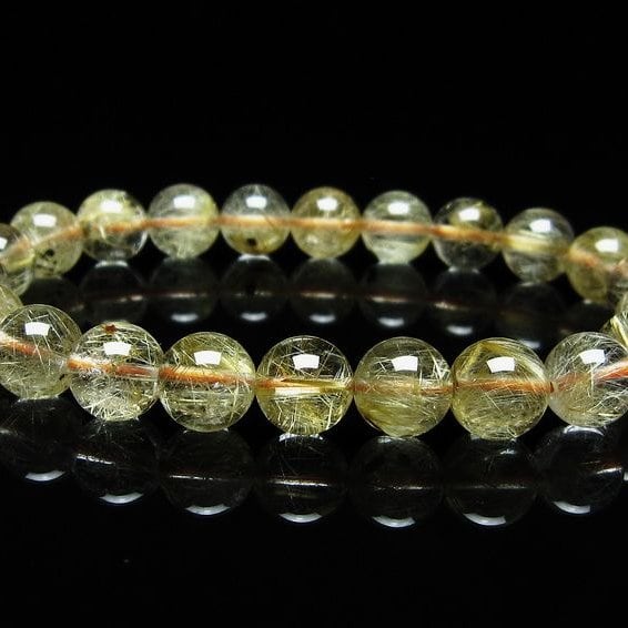 ルチルクォーツ ブレスレット 9mm タイチンルチル ブレスレット メール便可 [M便 1/10] 111-49226