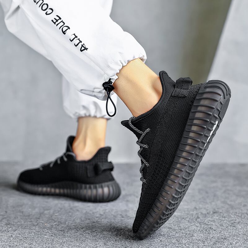 シューズ(男性用) popcorn ◇新作◇ ポップコーンブラック天使靴男性カップル野生飛行編まれた