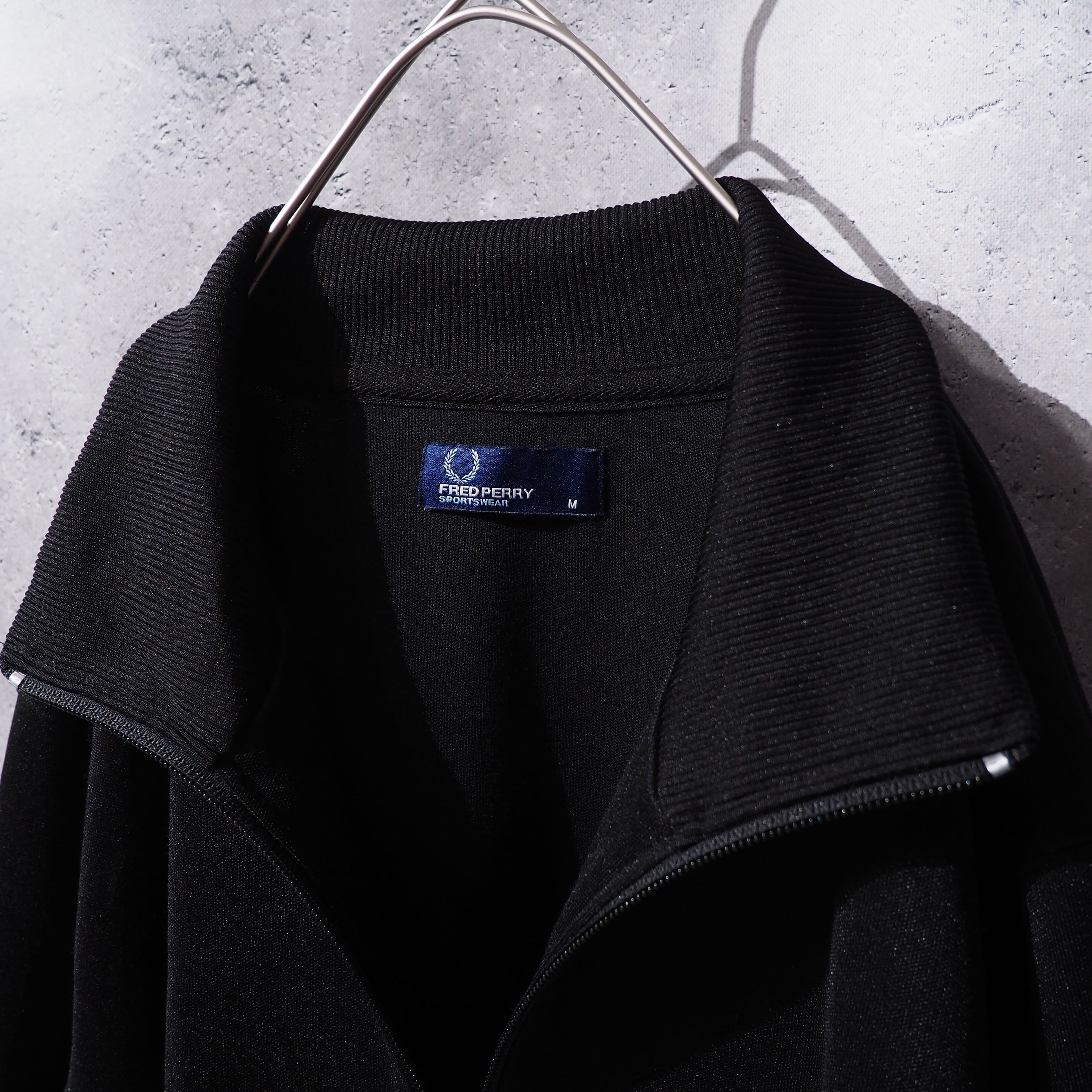 " FRED PERRY " Suede Diamond Pattern vintage High neck Track jacket (made in portugal)