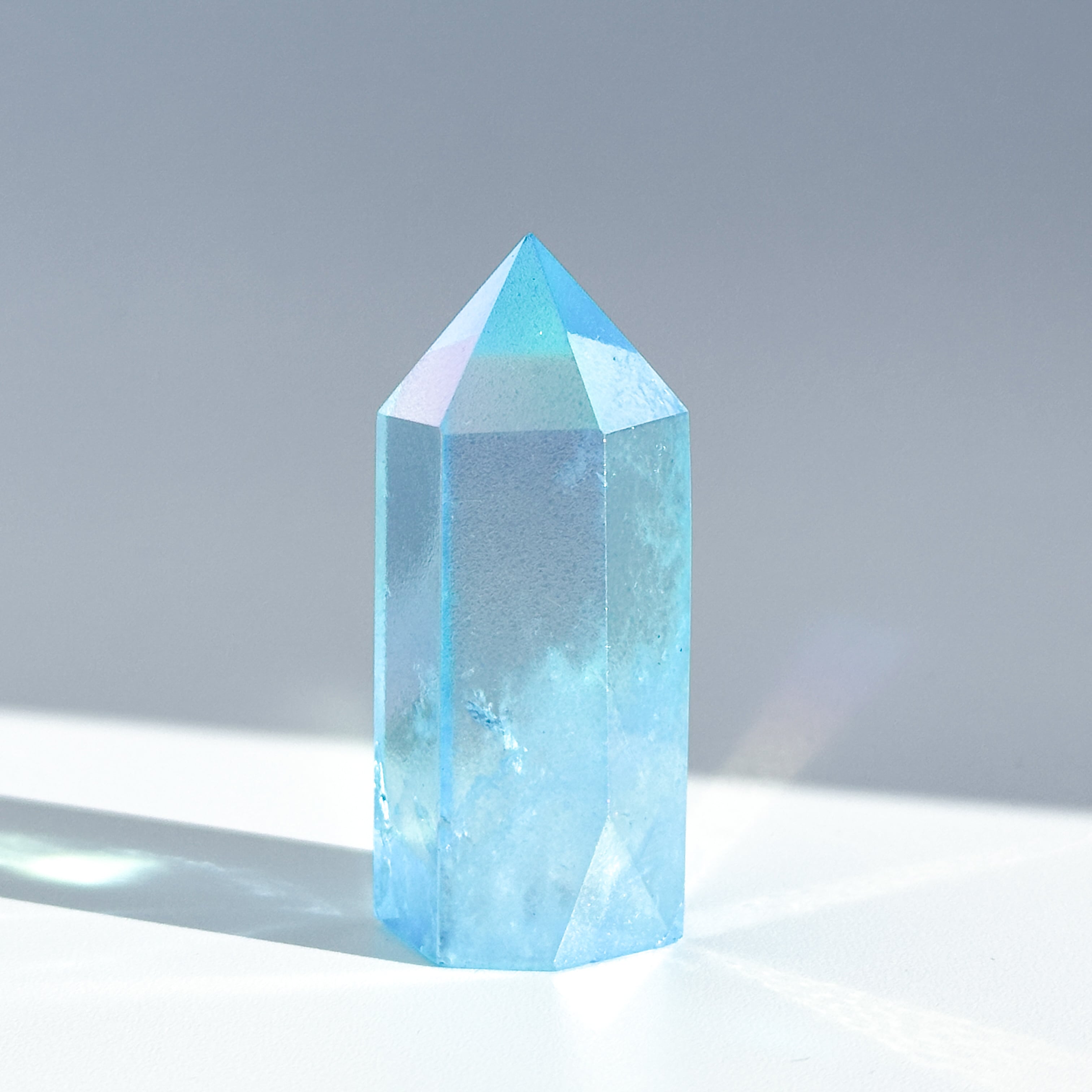 天然石 オーラクォーツ　タワー　kamoku 2つセット アクアオーラクォーツ タワー 64✧ Aqua Aura Quartz ✧天然石・鉱物