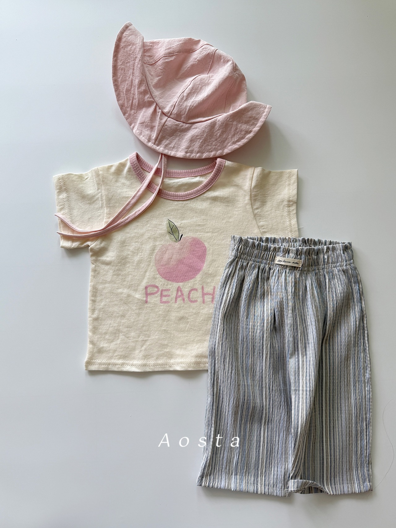 【取寄/韓国直送】Aosta 26/SM レモンピーチTシャツ｜夏服｜韓国子供服