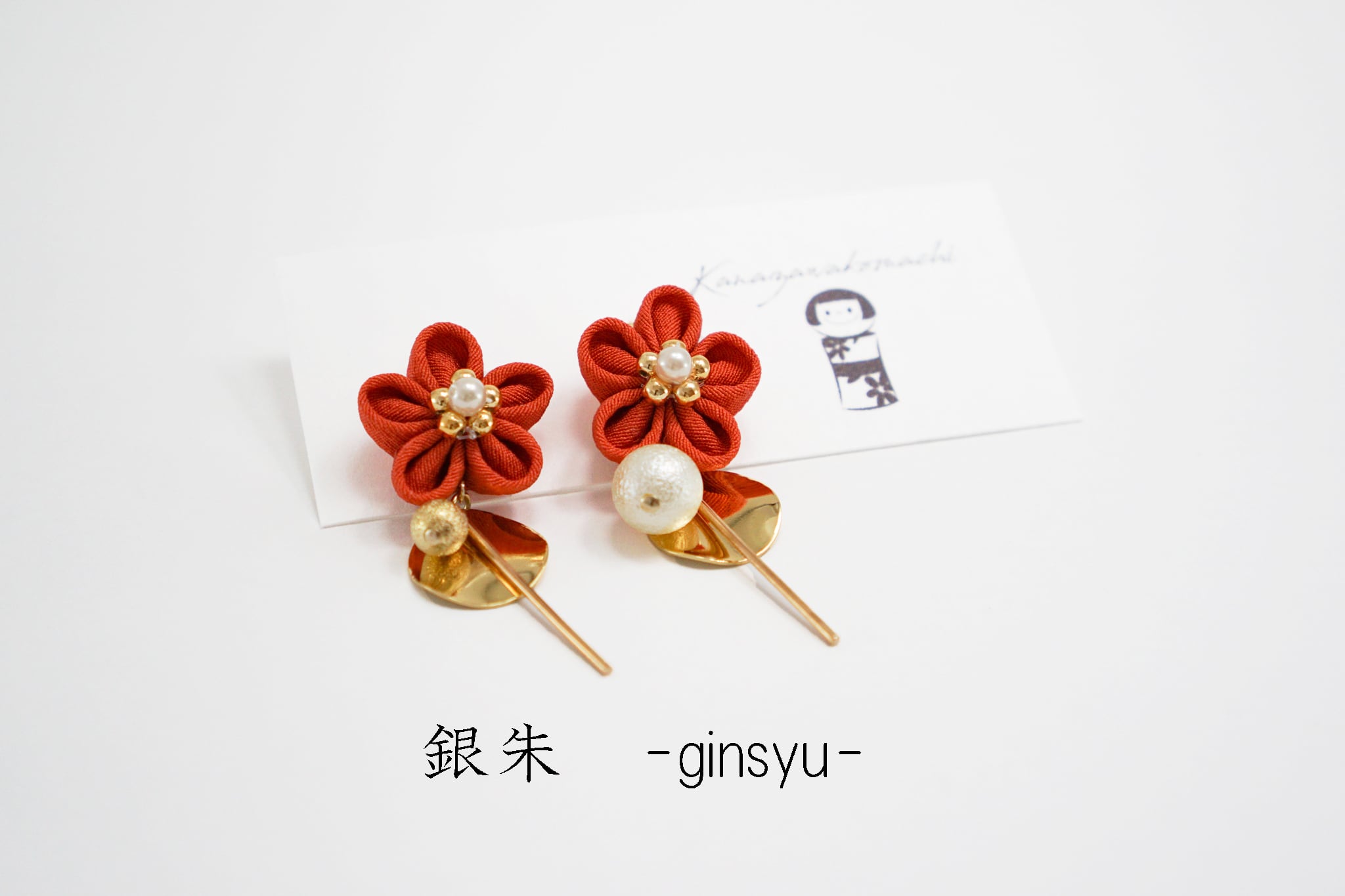 つまみ細工ピアスNO.5＊Light color＊ | 金澤こまち -accessories-