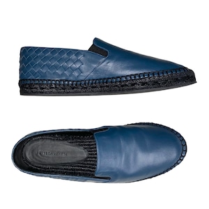 BOTTEGA VENETA blue leather espadrilles shoes