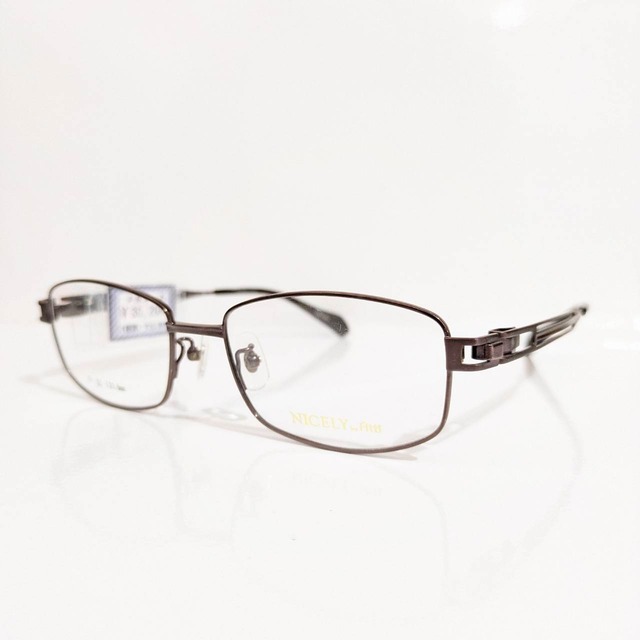 【NICELY by fititi】スクエアメタルフレーム　ブラウン
