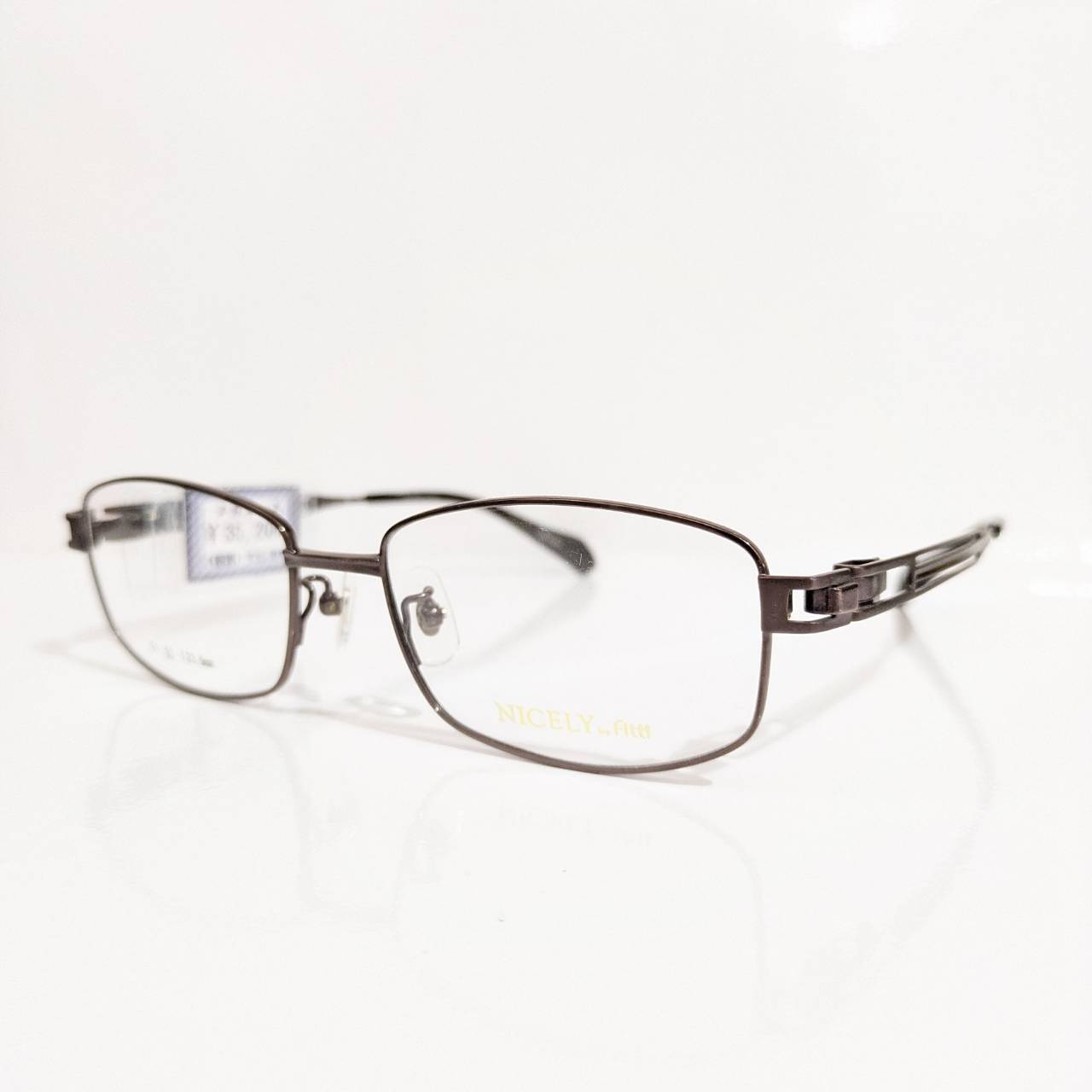 【NICELY by fititi】スクエアメタルフレーム ブラウン