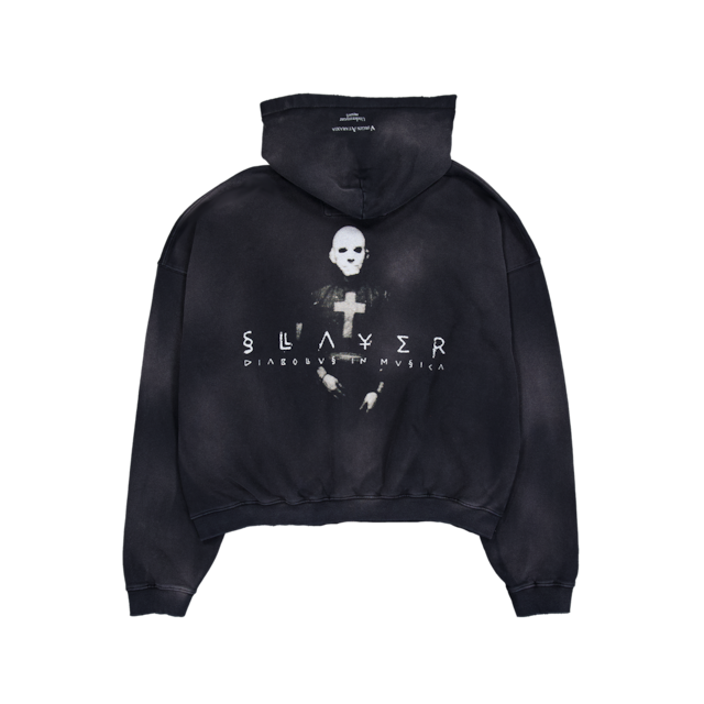 [UNDERMYCAR] SLAYER Undermycar Diabolus In Musica Vintage Washed Zipped Hoodie Black 正規品 韓国ブランド 韓国通販 韓国代行 韓国ファッション アンダーマイカー 日本 店舗
