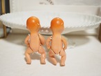 お座り上手の双子ビスク　2体セット（ペイント剥がれあり） 画像6