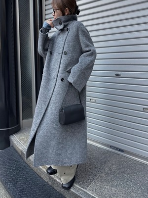 collar change soft wool long coat