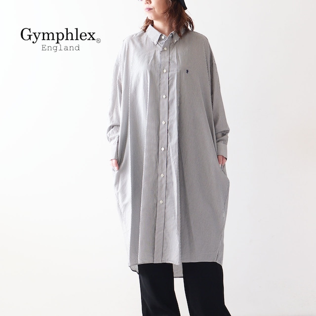 Gymphlex  [ジムフレックス] B.D. COLLAR WIDE SHIRT DRESS [GY-G0081CCK] B.Dカラーワイドシャツドレス・シャツワンピース・ストライプシャツ・ストライプシャツワンピース・LADY'S [2024SS]