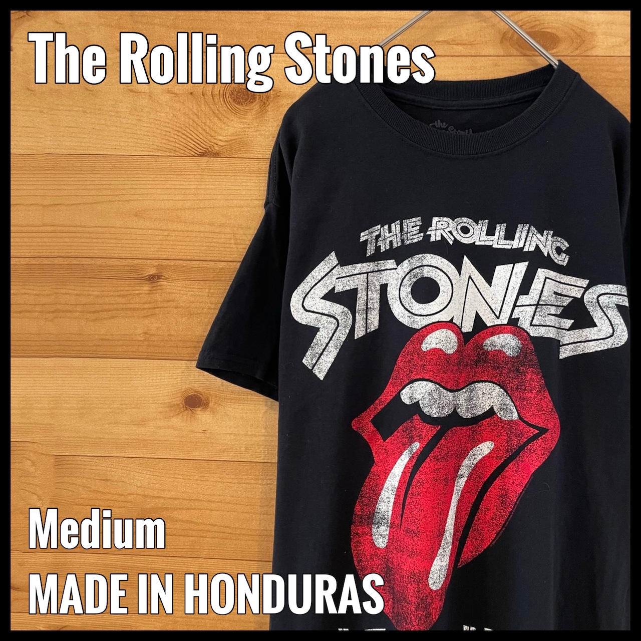 【The Rolling Stones】公式 バンドTシャツ USツアー78 レプリカ ベロマーク ローリングストーンズ Mサイズ us古着