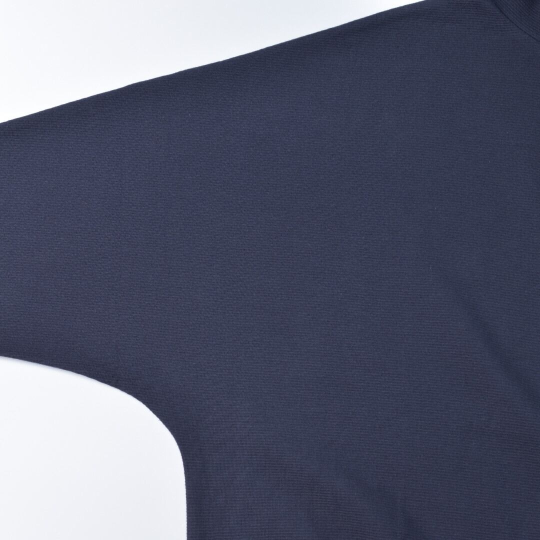 LinenYa リネンや ドルマンスリーブハイネックプルオーバー・ネイビー