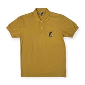 DAKS GOLF ダックス ゴルフ 鹿の子 半袖 ポロシャツ M /マスタード/メンズ