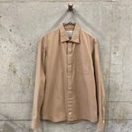 Light brown hidden button shirt