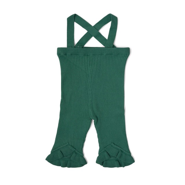 【送料無料】Frilled Knit Unitard / GREEN