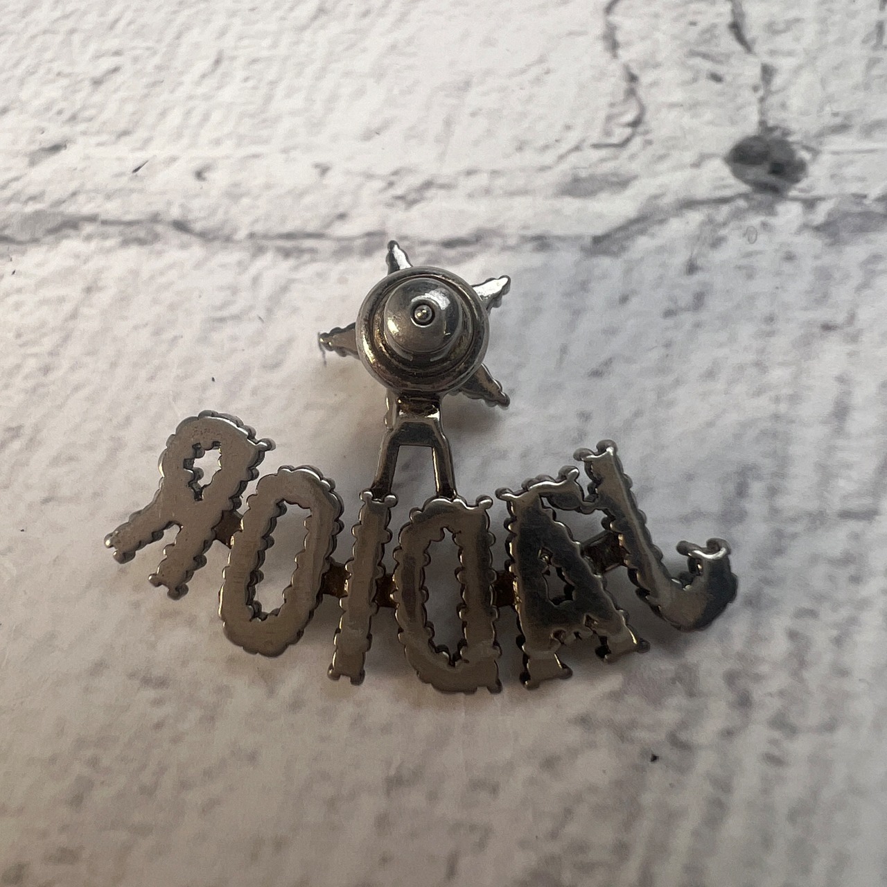 Dior ディオール Dior JADIOR ビー ラインストーン  ピアス シルバー A-10206