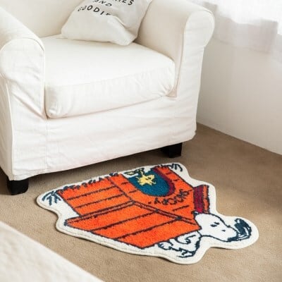韓国限定】peanuts snoopy house rug / スヌーピーハウス ラグ フット