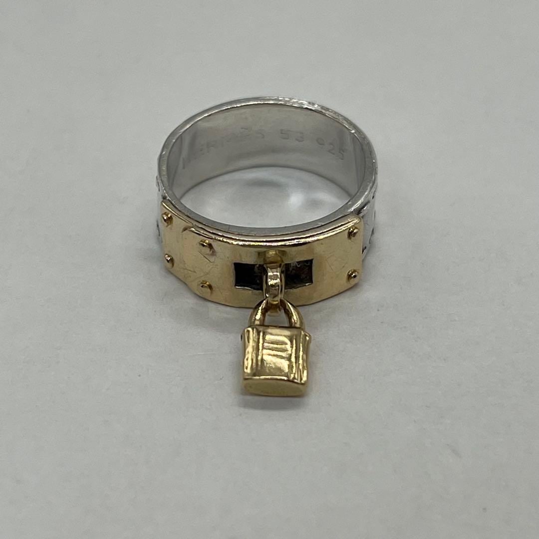 エルメス HERMES ケリー リング 表記サイズ53 SV YG コンビ 希少