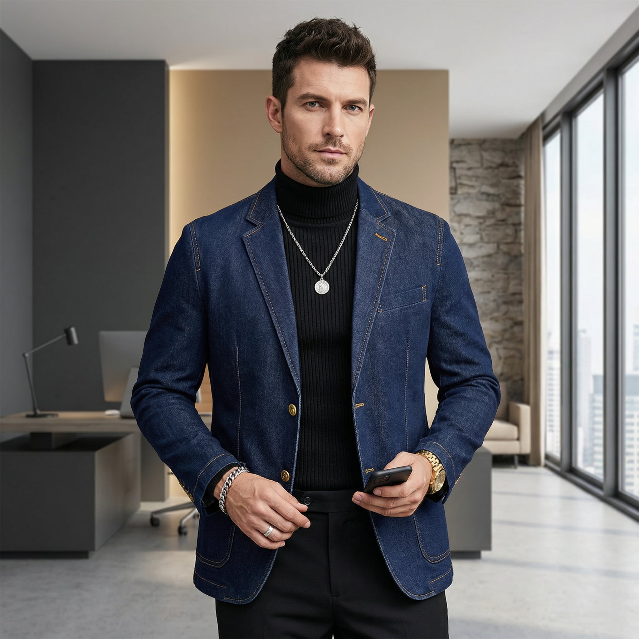 ソリッドデニムジャケット M0871