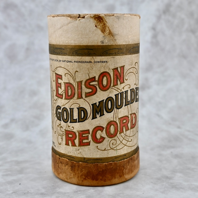 [M1680] Antique 1906's 円筒形 エジソン レコード ケース NATIONAL PHONOGRAPH COMPANY