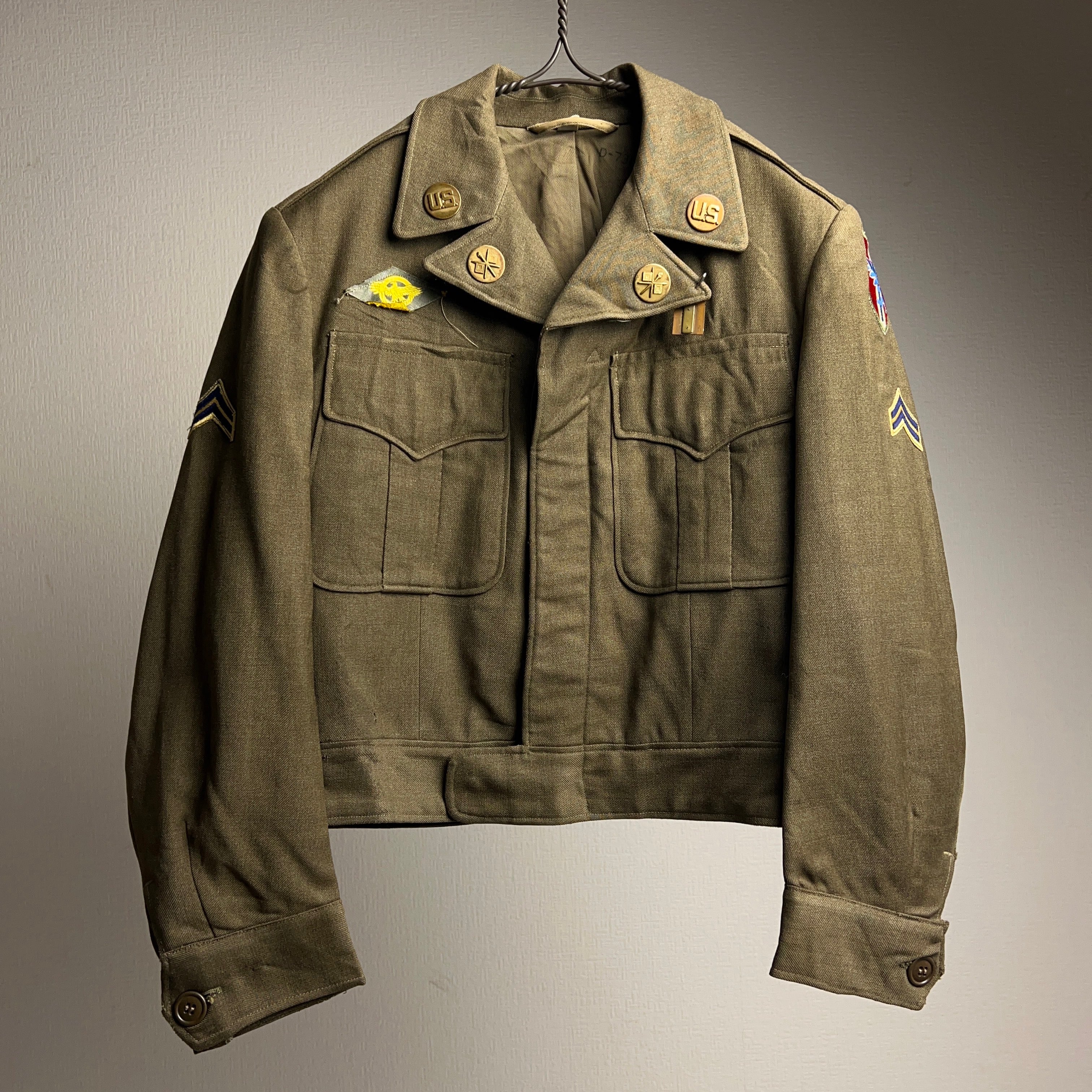 40's M-1943 U.S.ARMY IKE JACKET 40年代 アメリカ軍 アイクジャケット ウール ピンズ 【0929A73】【送料無料】